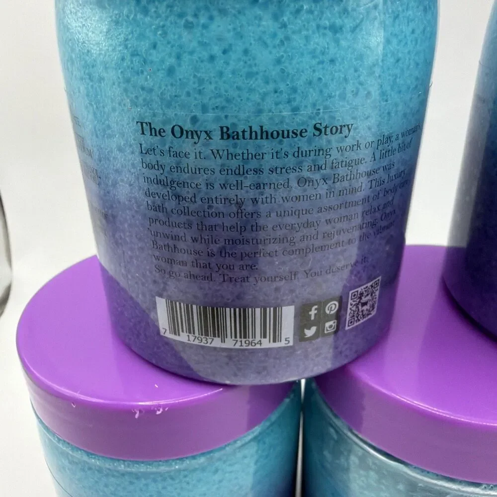 5 Onyx Bathhouse Beach Vacay Foaming Body Scrub w/ Coconut Oil 14 oz Jars - Picture 7 of 8